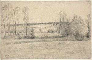 Alberi e prati a Eragny da Camille Pissarro