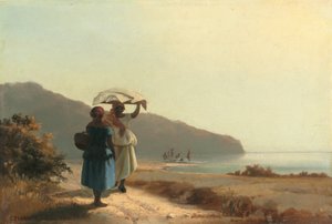 Due donne che chiacchierano vicino al mare, St. Thomas da Camille Pissarro