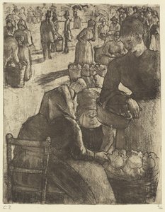 Mercato delle verdure a Pontoise da Camille Pissarro