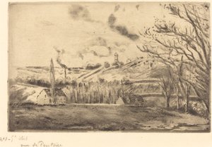 Veduta di Pontoise Vue de Pontoise da Camille Pissarro
