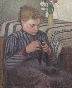 Donna che rammenda, 1895 da Camille Pissarro