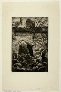 Donna nel giardino della cucina