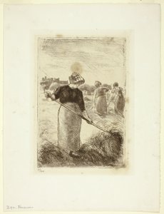 Donne che lanciano il fieno da Camille Pissarro