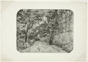 Viale boscoso a Pontoise da Camille Pissarro
