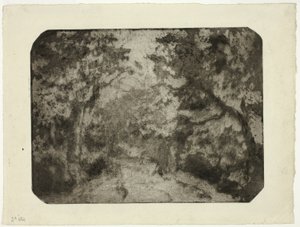 Stradina boscosa a Pontoise da Camille Pissarro