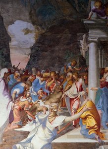 Resurrezione di Lazzaro, affresco di Camillo Boccaccino (1501-1546), Chiesa di San Sigismondo, Cremona, Lombardia, Italia da Camillo Boccaccino