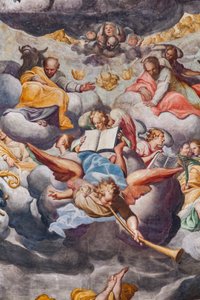 Angeli che suonano musica, (dettaglio) del Giudizio Universale da Camillo Procaccini