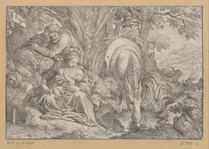 Riposo durante la fuga in Egitto da Camillo Procaccini