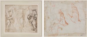 La Trasfigurazione (recto); Studio di mani (verso) da Camillo Procaccini