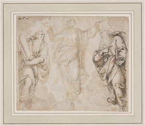 La Trasfigurazione recto, Studio delle mani verso, c. 1590 da Camillo Procaccini