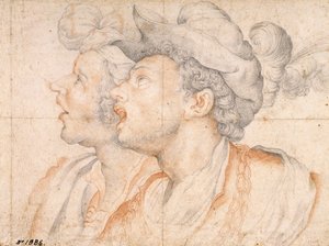 Due teste di giovani, ca 1590 da Camillo Procaccini