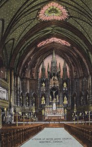 Interno della chiesa di Notre Dame, Montreal, Canada (foto)