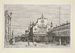 Veduta immaginaria di S. Giacomo Di Rialto, dalla serie Vedute da Canaletto (Giovanni Antonio Canal)