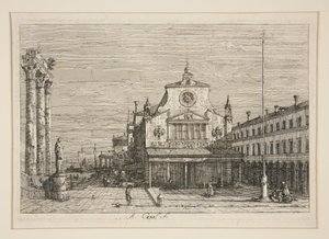 Veduta immaginaria di S. Giacomo di Rialto (serie: Vedute) da Canaletto (Giovanni Antonio Canal)
