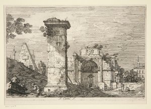 Paesaggio con monumenti in rovina, dalla serie Vedute