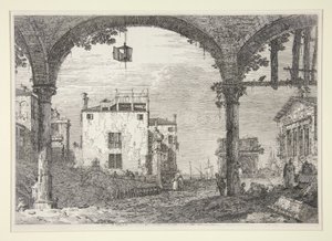 Il Portico con la Lanterna, dalla serie Vedute da Canaletto (Giovanni Antonio Canal)