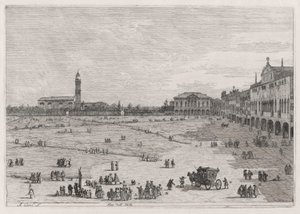 Prato della Valle, dalla serie Vedute da Canaletto (Giovanni Antonio Canal)