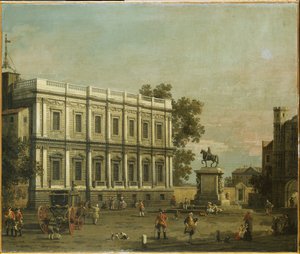 Un capriccio di edifici a Whitehall, c.1754 da Giovanni Antonio Canal