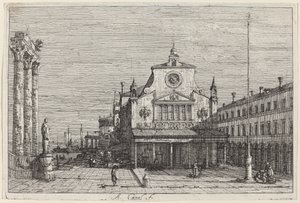 Veduta immaginaria di S. Giacomo di Rialto, c. 1735-1746 da Canaletto