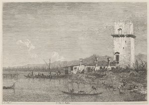 La Torre di Malghera, c. 1735-1746 da Canaletto