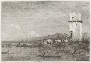 La Torre di Malghera, c. 1735-1746 da Canaletto