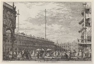 Le Procuratie nuove e S. Ziminian V., c. 1735-1746 da Canaletto