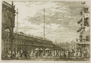 Le Procuratie Nuove e S. Ziminian V, da Vedute da Canaletto