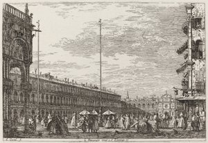 Le Procuratie nuove e S. Ziminian V. [in alto a destra], c. 1735-1746 da Canaletto