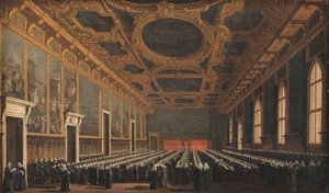 Il Doge e il Gran Consiglio nella Sala del Maggior Consiglio da Canaletto