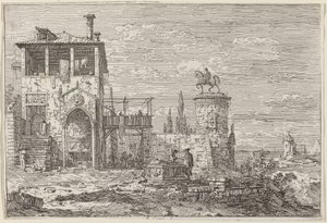Il Monumento Equestre da Canaletto