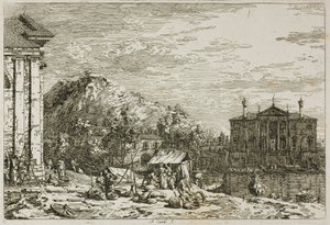 Il mercato a Dolo, da Vedute da Canaletto