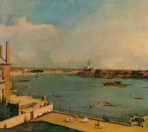 Il Tamigi da Richmond House, 1746 da Giovanni Antonio Canal