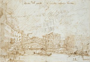 Venezia: Il Ponte di Rialto, metà XVIII secolo da Canaletto