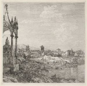 Veduta di una Città con Tomba di un Vescovo da Canaletto
