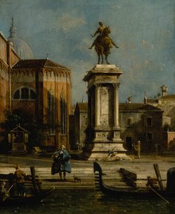 Veduta della statua equestre di Bartolomeo Colleoni da Canaletto