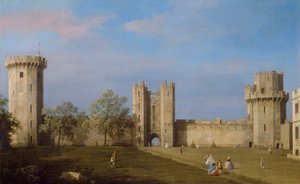 Castello di Warwick, fronte est dal cortile esterno