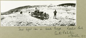 Auto leggera Ford a Wadi Guzzeh, Rashid Beck, Palestina del Sud, ottobre 1917