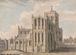 Vista nord-ovest della chiesa del castello, Hexham, Northumberland da Capt. Francis Grose