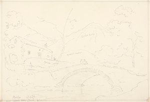 Ponte vicino alla chiesa di Loweswater a Scale Hill, 2 agosto da Capt. Thomas Hastings