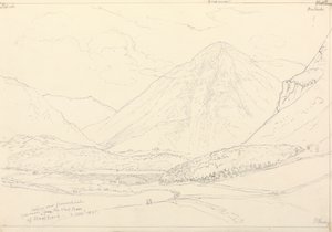 Grasmoor dalla base ovest di Mellbreak, 2 agosto 1835 da Capt. Thomas Hastings