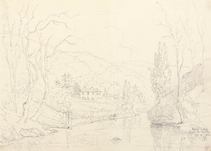 Cottage di Rydal dal ponte, 8 febbraio 1836 da Capt. Thomas Hastings