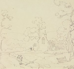 Chiesa di Shanklin, Isola di Wight, 28 maggio 1829 da Capt. Thomas Hastings