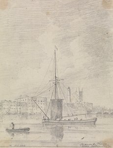 Navi sul Tamigi vicino al London Bridge, ottobre 1816