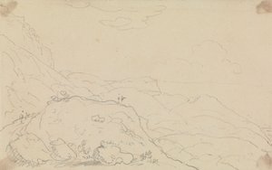 Schizzo di Scogliera e Colline vicino alla Riva da Capt. Thomas Hastings