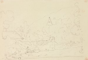 Schizzo di cottage tra gli alberi da Capt. Thomas Hastings