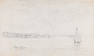 Schizzo di Cowes, Isola di Wight, dal Solent da Capt. Thomas Hastings