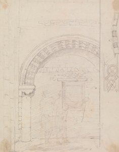 Schizzo di Figure Sotto un Arco di Pietra da Capt. Thomas Hastings