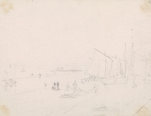 Schizzo di una scena di spiaggia, Hastings da Capt. Thomas Hastings
