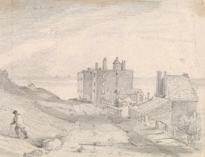 Schizzo di una Strada e Edifici sulla Scogliera, Hastings da Capt. Thomas Hastings