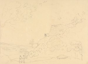 Schizzo di un bastione collinare, Isola di Wight da Capt. Thomas Hastings